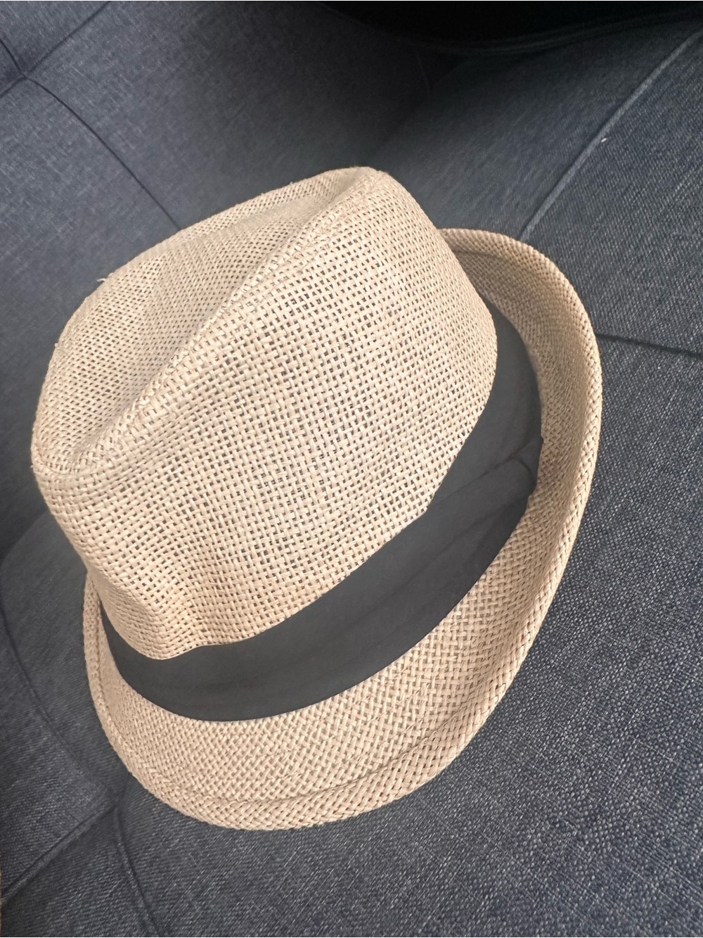 Classic Straw Fedora with Black Band